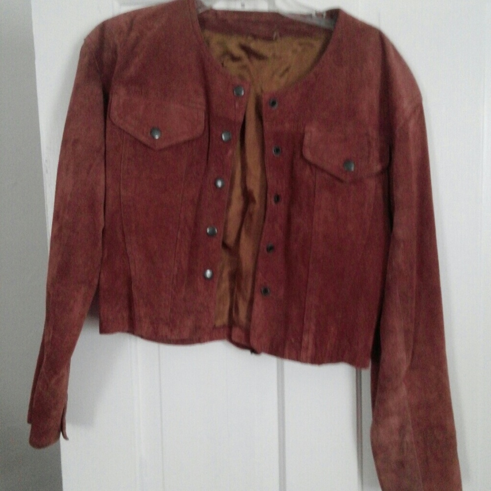 H &M brown suede jacket